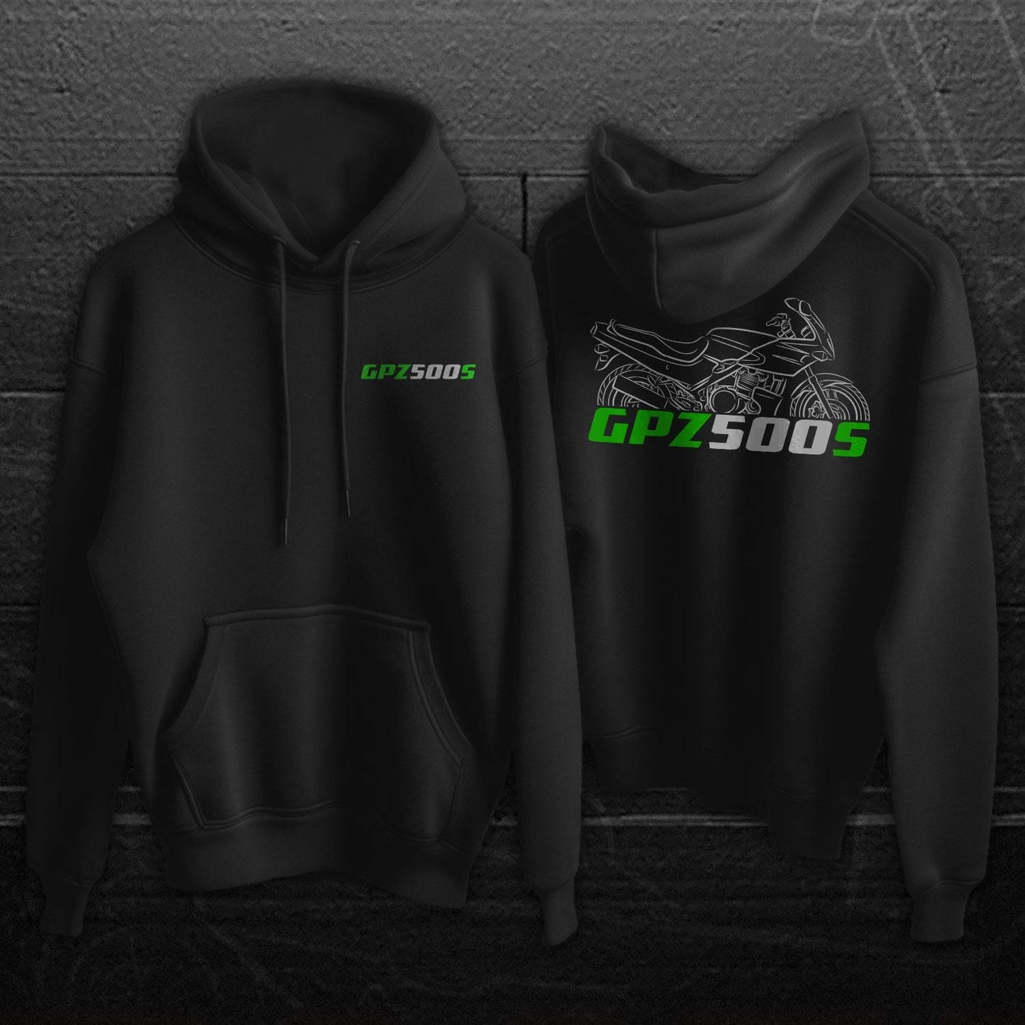 Kawasaki GPZ 500S Inspired Hoodie - Motorcycle Sweatshirt for Riders