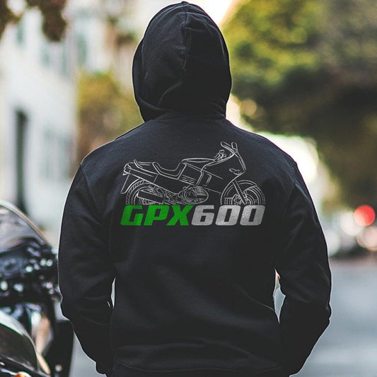 Kawasaki GPX600 Inspired Hoodie - Motorcycle Sweatshirt for Riders
