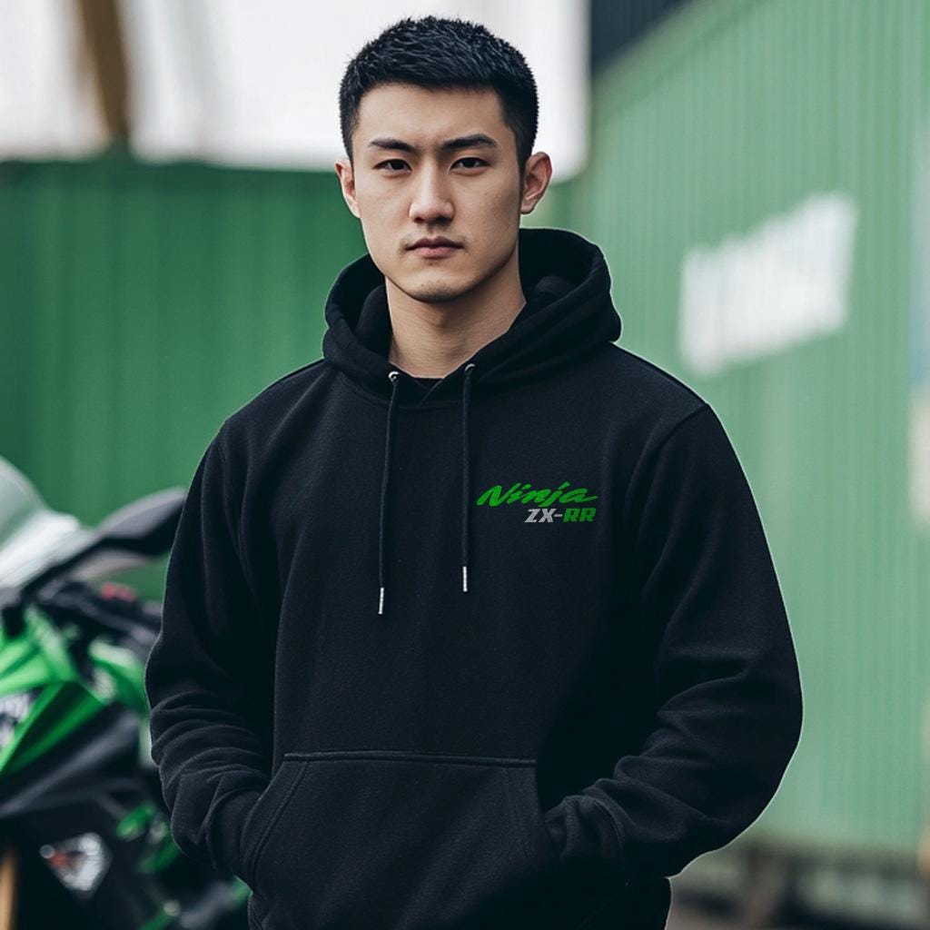 Kawasaki Ninja ZX-RR Inspired Hoodie - Motorcycle Sweatshirt for Riders