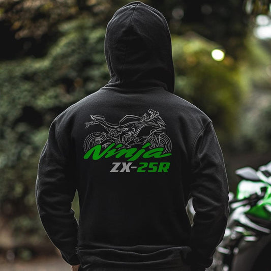 Kawasaki Ninja ZX-25R Inspired Hoodie - Motorcycle Sweatshirt for Riders