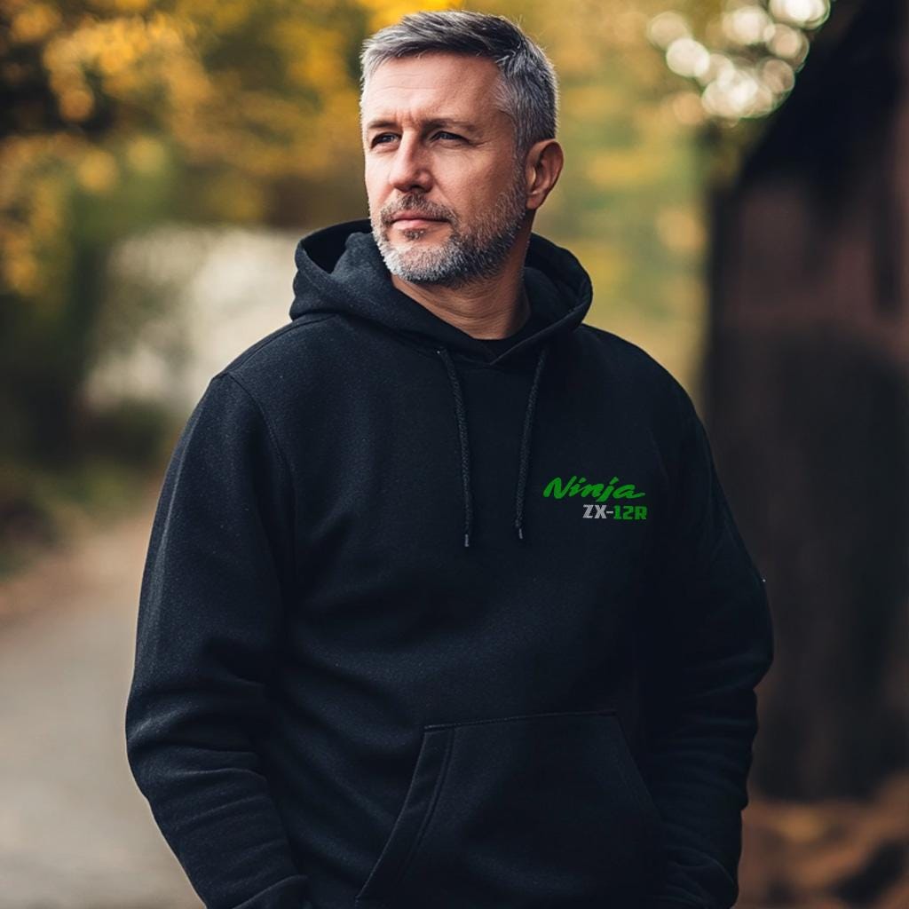 Kawasaki Ninja ZX-12R Inspired Hoodie - Motorcycle Sweatshirt for Riders
