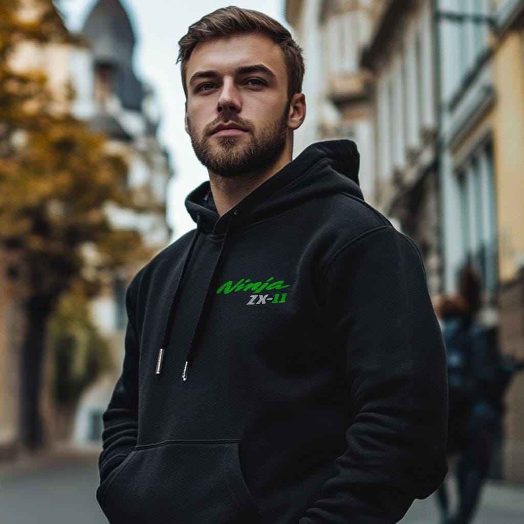Kawasaki Ninja ZX-11 Inspired Hoodie - Motorcycle Sweatshirt for Riders
