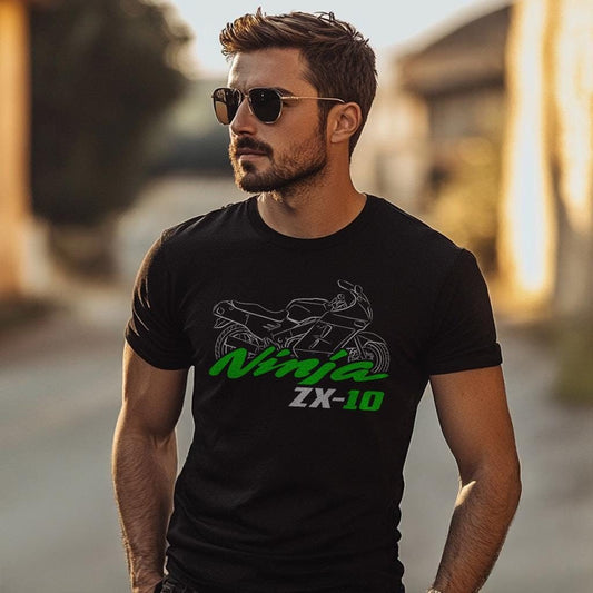 Kawasaki Ninja ZX-10 Tomcat Inspired T-Shirt - Motorcycle Tee Shirt for Riders