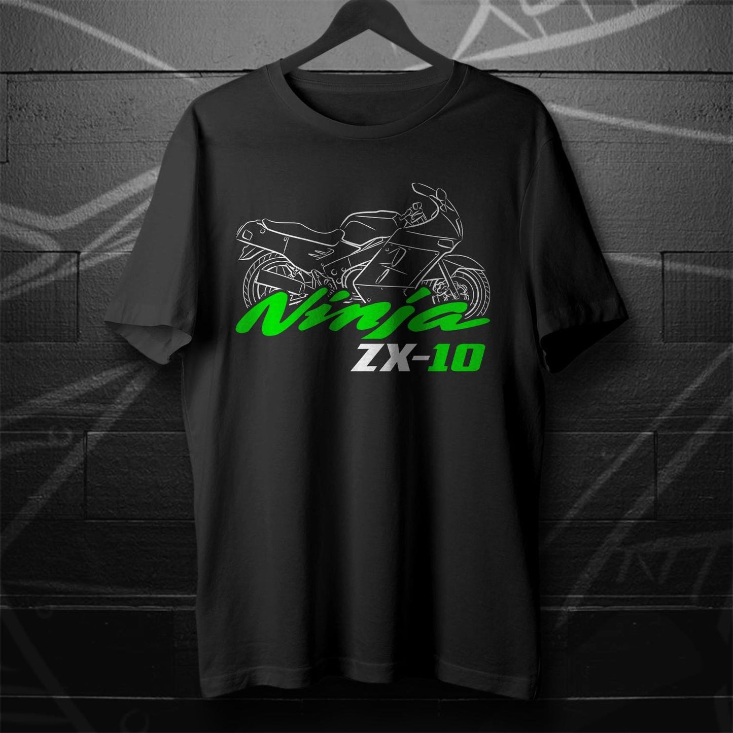 Kawasaki Ninja ZX-10 Tomcat Inspired T-Shirt - Motorcycle Tee Shirt for Riders