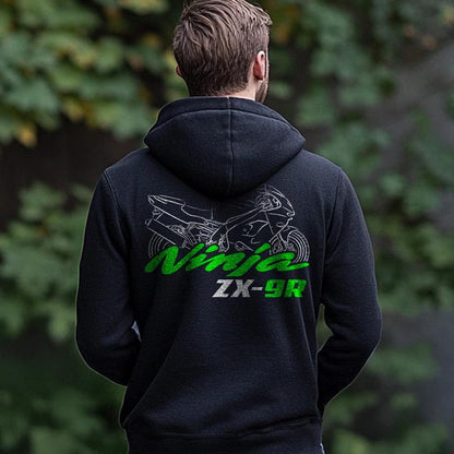 Kawasaki Ninja ZX-9R Inspired Hoodie - Motorcycle Sweatshirt for Riders