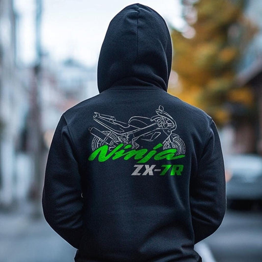 Kawasaki Ninja ZX-7R Inspired Hoodie - Motorcycle Sweatshirt for Riders