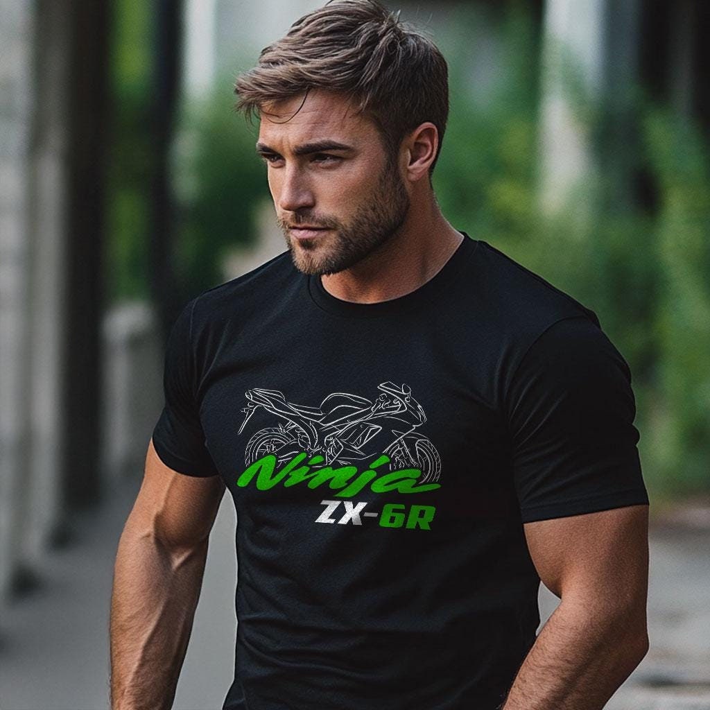 Kawasaki Ninja ZX-6R 1995-2008 Inspired T-Shirt - Motorcycle Tee Shirt for Riders