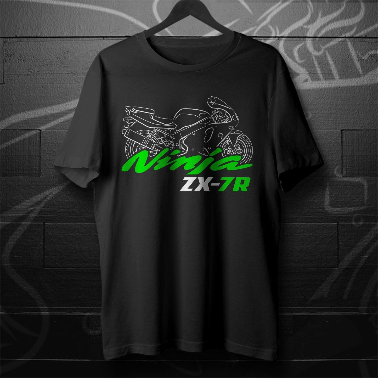 Kawasaki Ninja ZX-7R Inspired T-Shirt - Motorcycle Tee Shirt for Riders