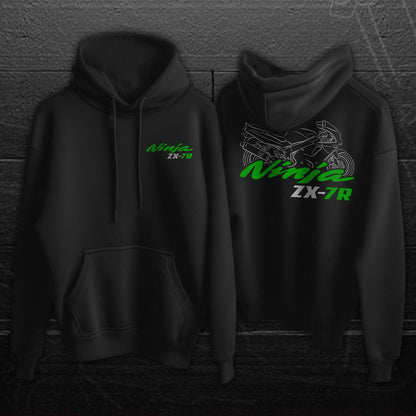 Kawasaki Ninja ZX-7R Inspired Hoodie - Motorcycle Sweatshirt for Riders