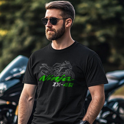 Kawasaki Ninja ZX-4R Inspired T-Shirt - Motorcycle Tee Shirt for Riders