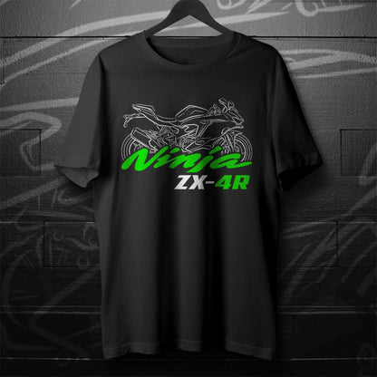 Kawasaki Ninja ZX-4R Inspired T-Shirt - Motorcycle Tee Shirt for Riders