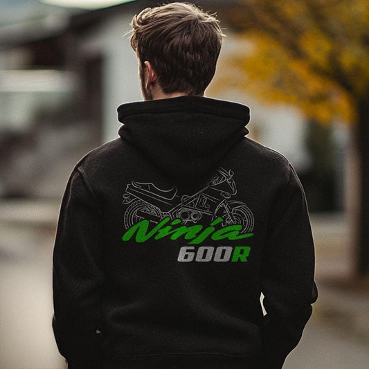 Kawasaki Ninja 600R Inspired Hoodie - Motorcycle Sweatshirt for Riders