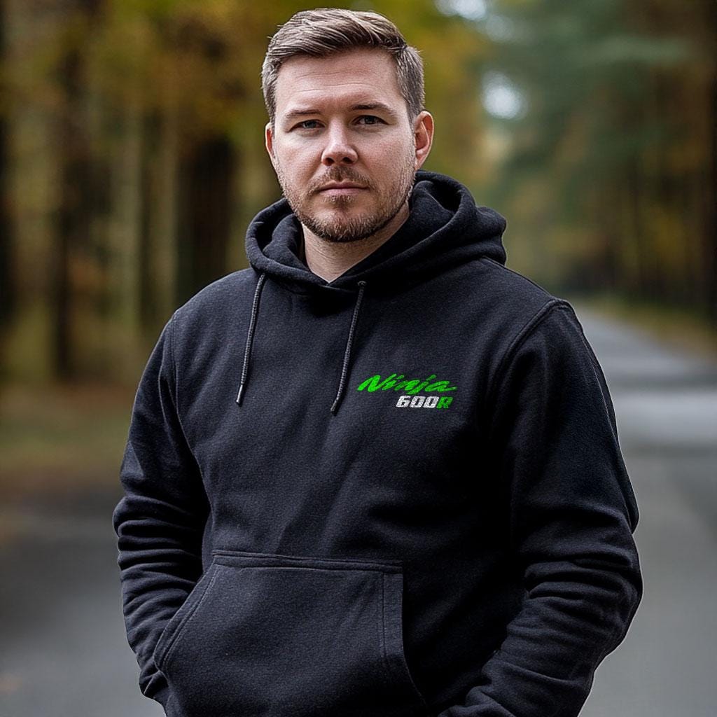 Kawasaki Ninja 600R Inspired Hoodie - Motorcycle Sweatshirt for Riders