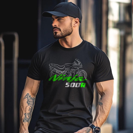 Kawasaki Ninja 500R Inspired T-Shirt - Motorcycle Tee Shirt for Riders