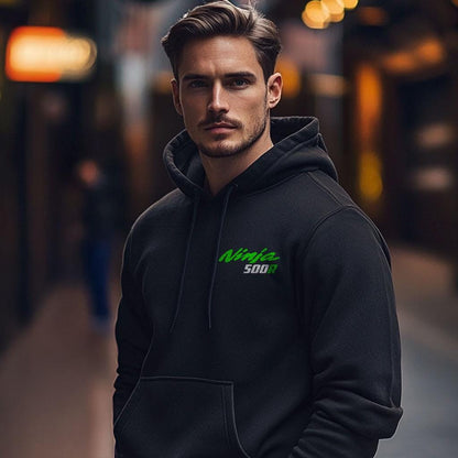 Kawasaki Ninja 500R Inspired Hoodie - Motorcycle Sweatshirt for Riders