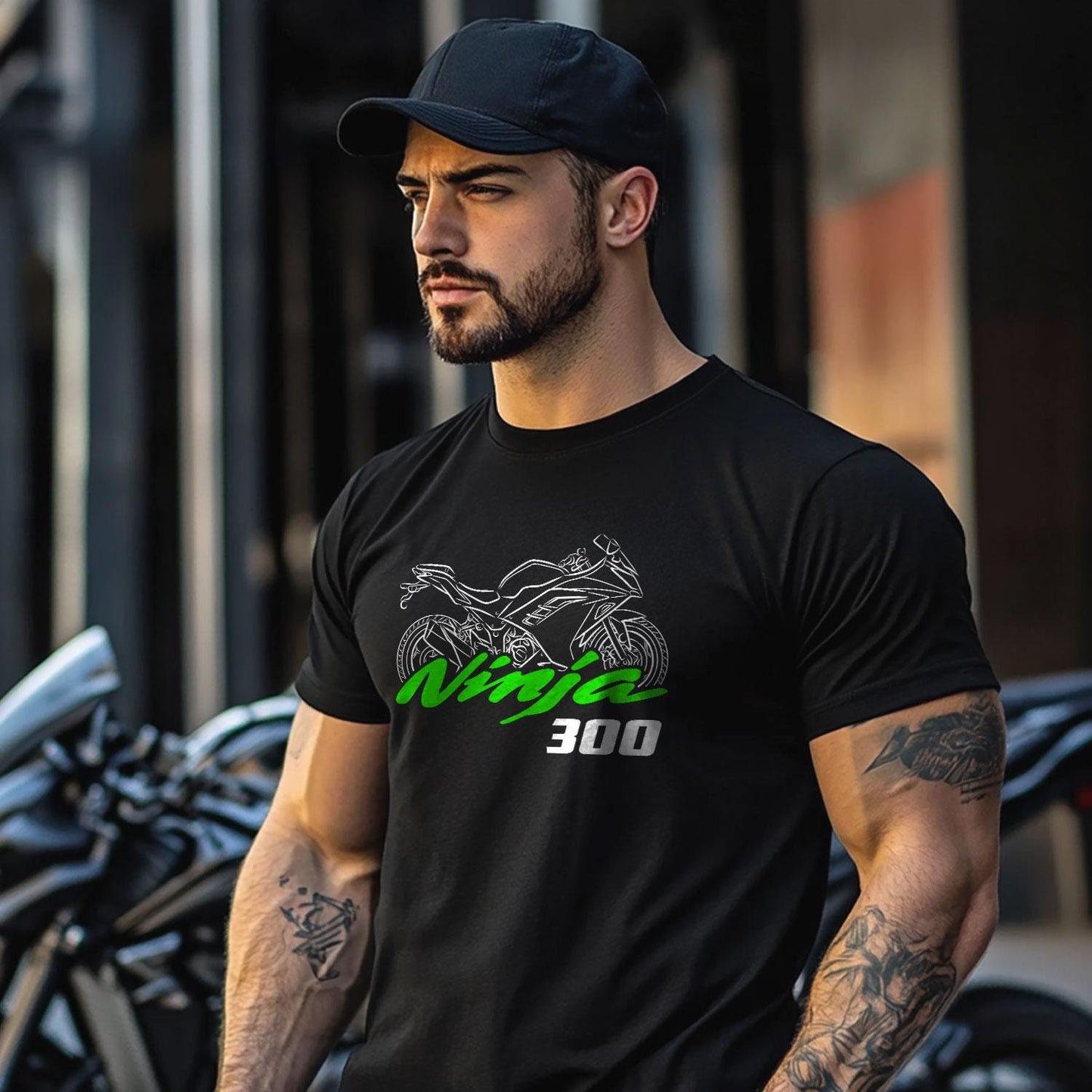 Kawasaki Ninja 300 Inspired T-Shirt - Motorcycle Tee Shirt for Riders