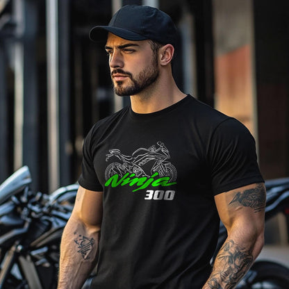 Kawasaki Ninja 300 Inspired T-Shirt - Motorcycle Tee Shirt for Riders
