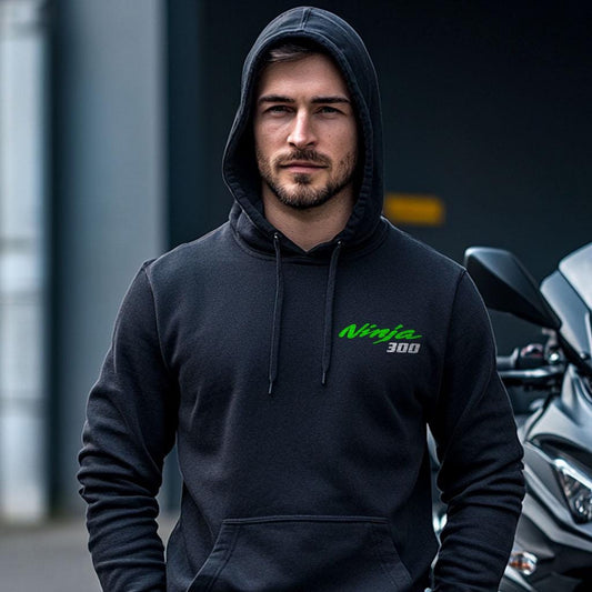 Kawasaki Ninja 300 Inspired Hoodie - Motorcycle Sweatshirt for Riders