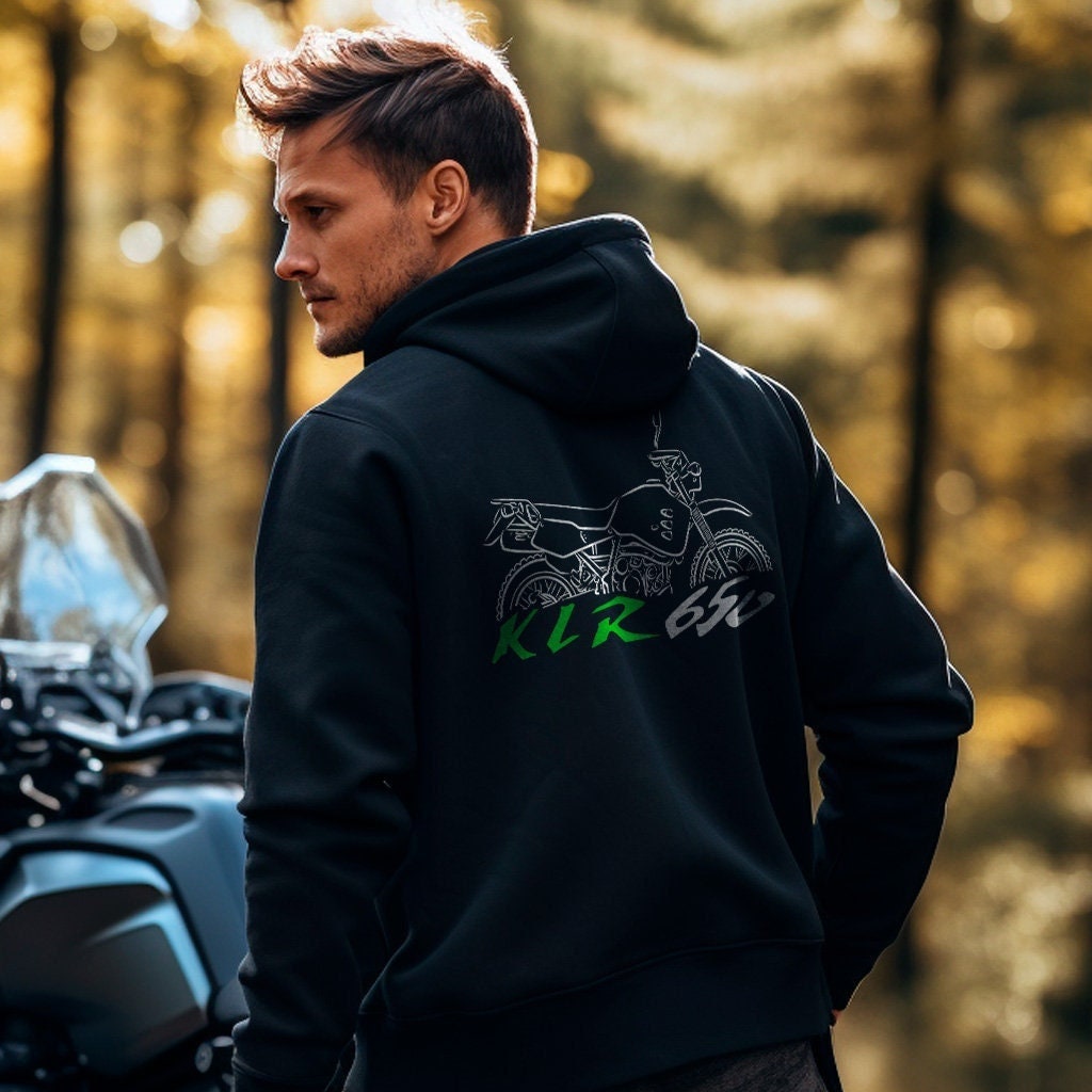 Kawasaki KLR650 Hoodie - Motorcycle Sweatshirt for ADV Riders