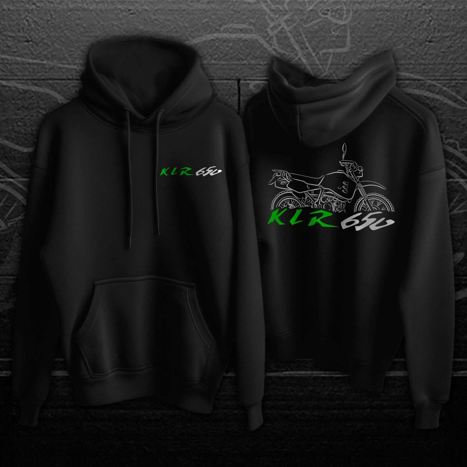 Kawasaki KLR650 Hoodie - Motorcycle Sweatshirt for ADV Riders