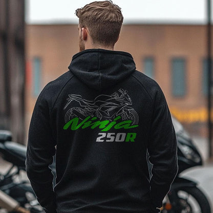 Kawasaki Ninja 250R Inspired Hoodie - Motorcycle Sweatshirt for Riders