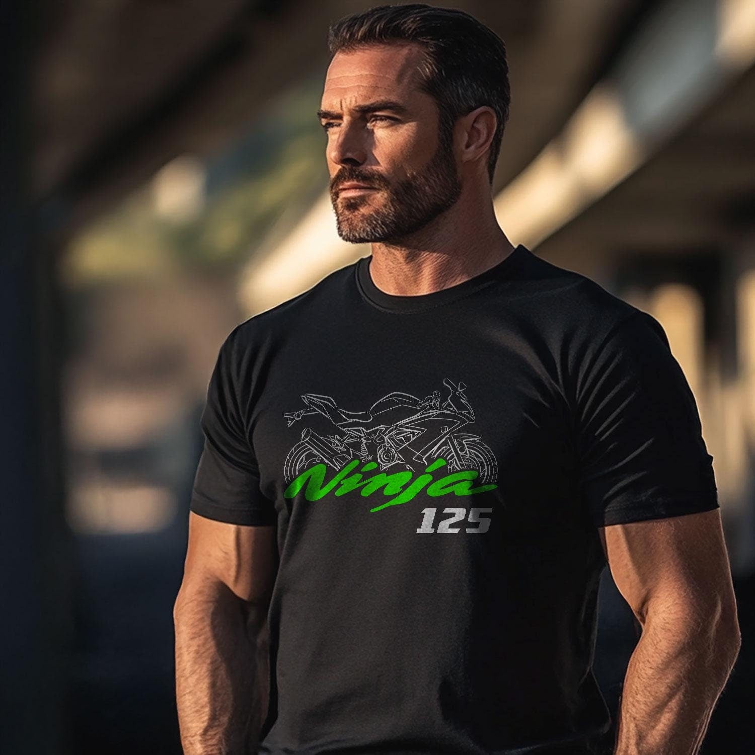 Kawasaki Ninja 125 Inspired T-Shirt - Motorcycle Tee Shirt for Riders