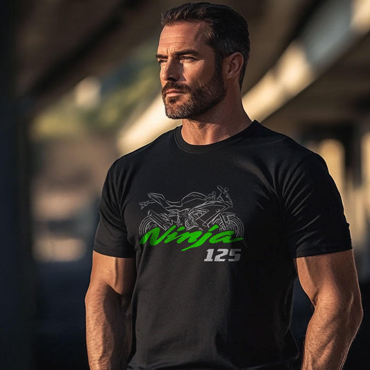 Kawasaki Ninja 125 Inspired T-Shirt - Motorcycle Tee Shirt for Riders