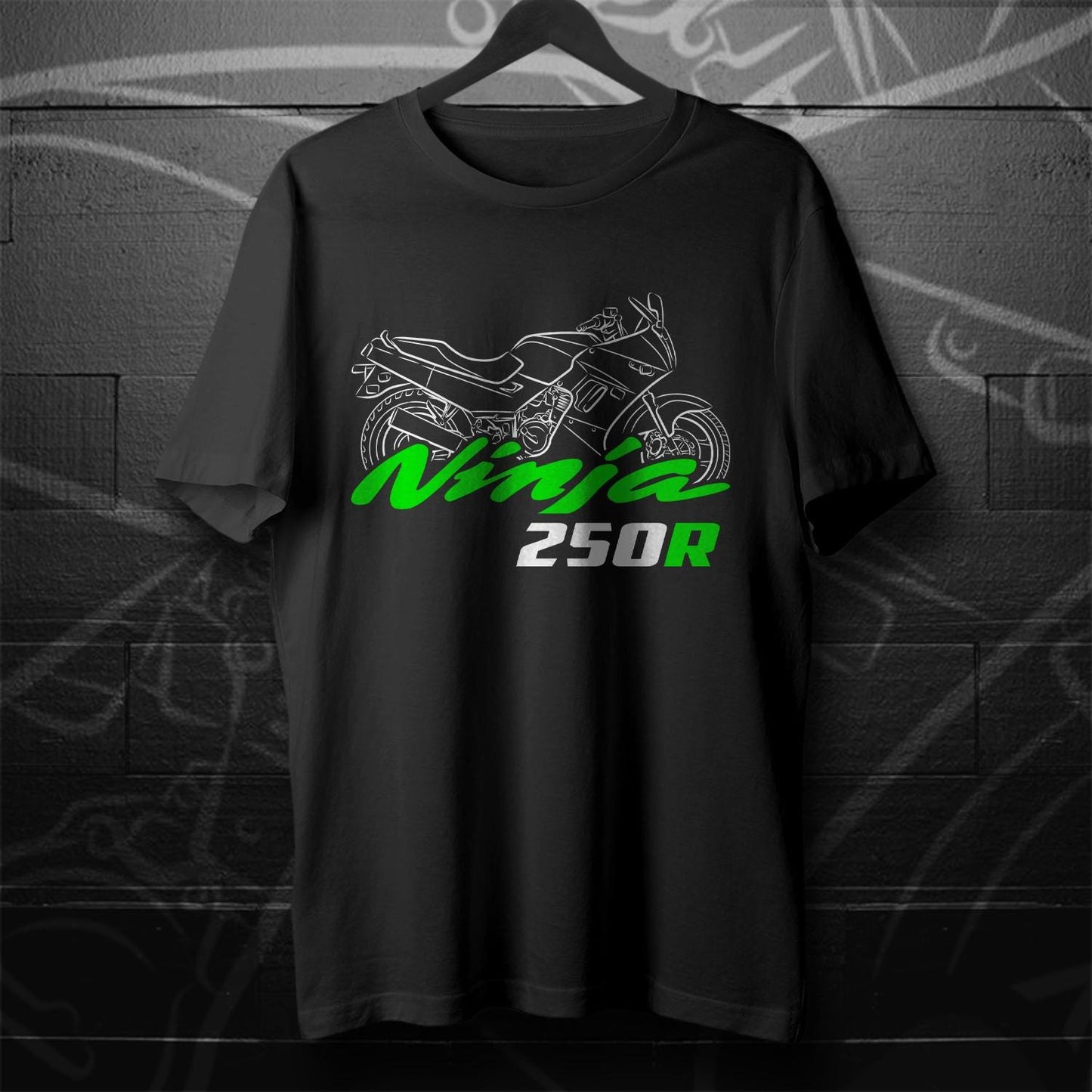 Kawasaki Ninja 250R Inspired T-Shirt - Motorcycle Tee Shirt for Riders