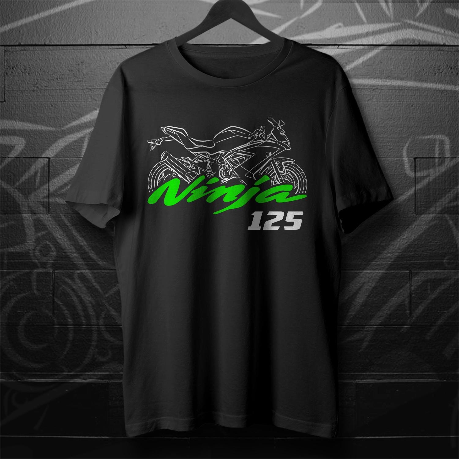 Kawasaki Ninja 125 Inspired T-Shirt - Motorcycle Tee Shirt for Riders