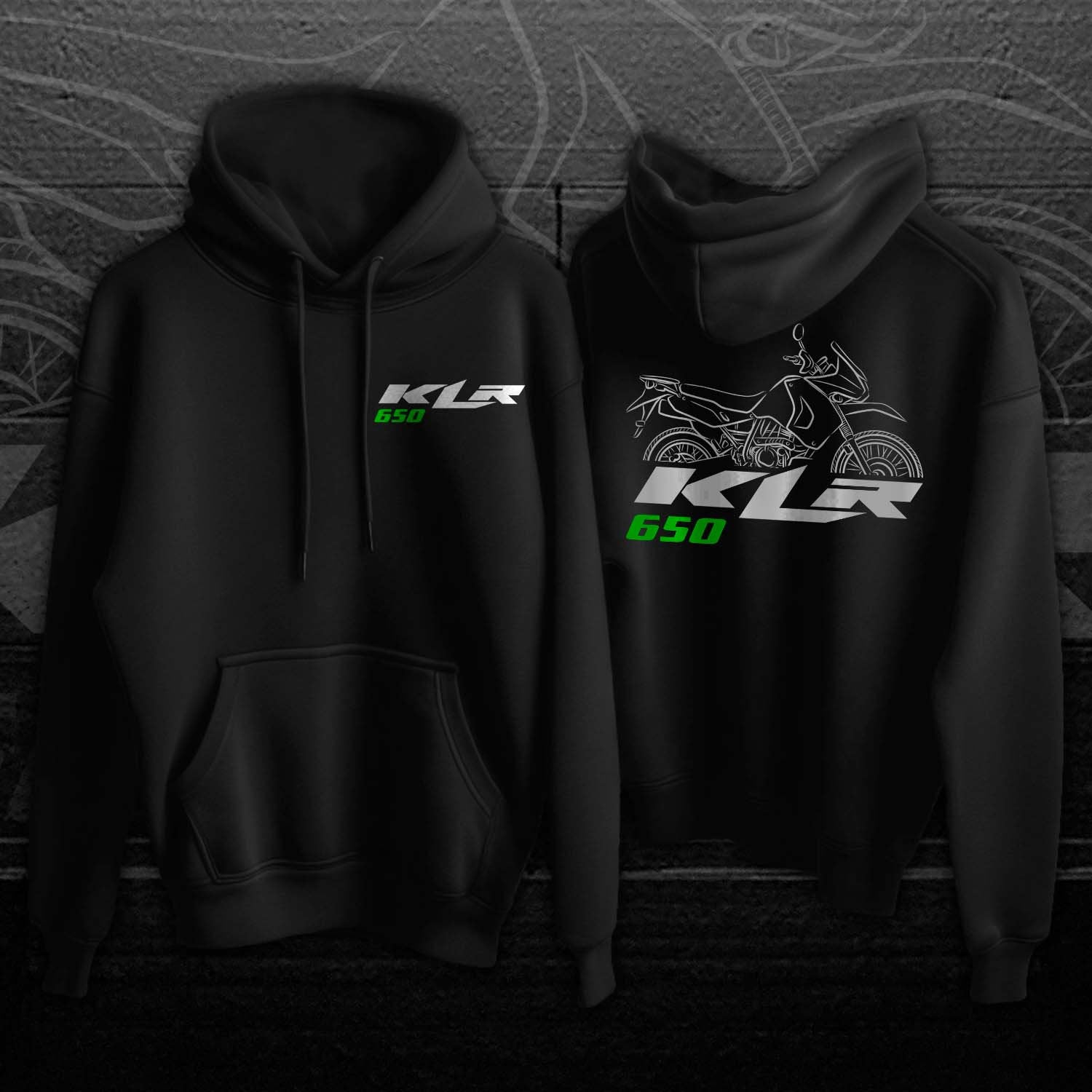 Kawasaki KLR650 Hoodie - Motorcycle Sweatshirt for ADV Riders
