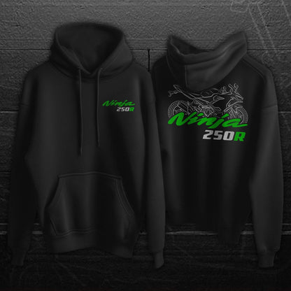 Kawasaki Ninja 250R Inspired Hoodie - Motorcycle Sweatshirt for Riders