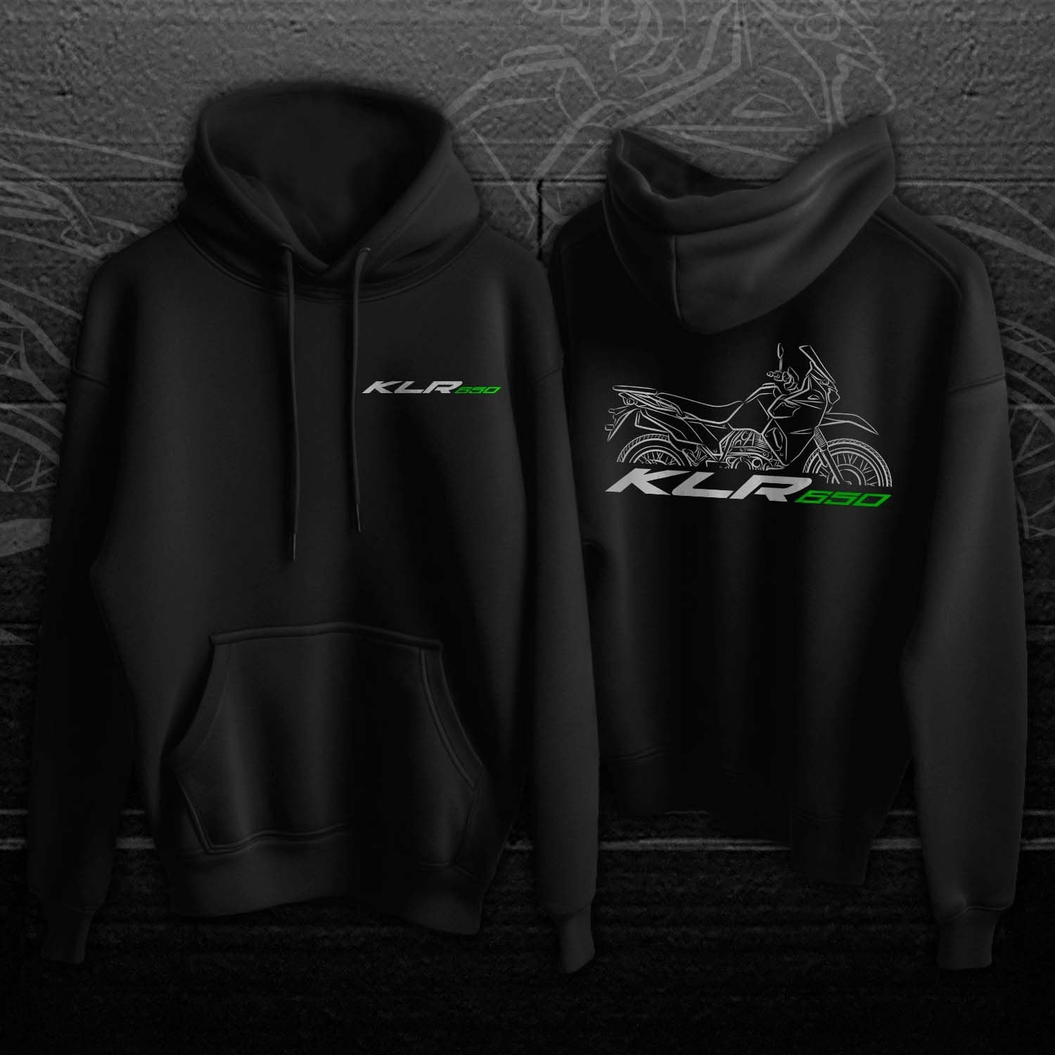 Kawasaki KLR650 Hoodie - Motorcycle Sweatshirt for ADV Riders