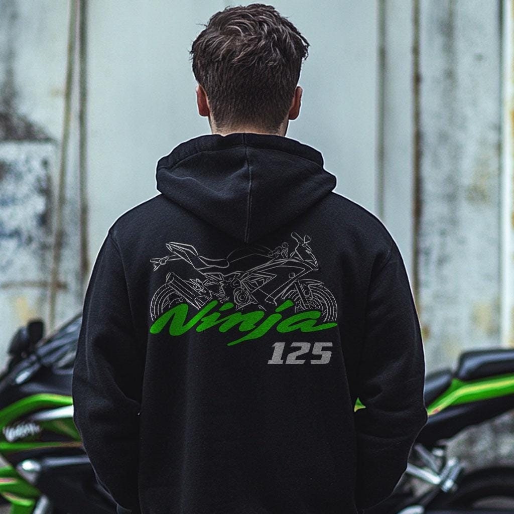 Kawasaki Ninja 125 Inspired Hoodie - Motorcycle Sweatshirt for Riders