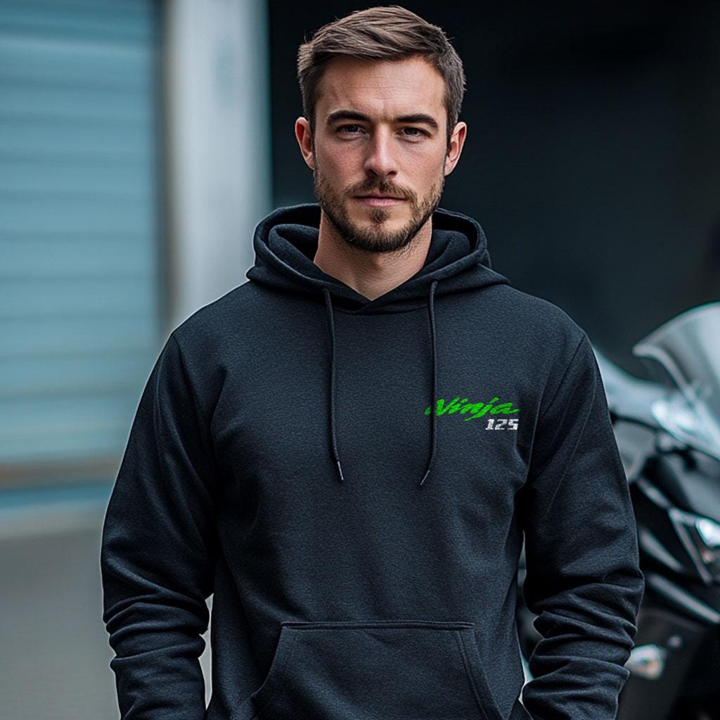 Kawasaki Ninja 125 Inspired Hoodie - Motorcycle Sweatshirt for Riders