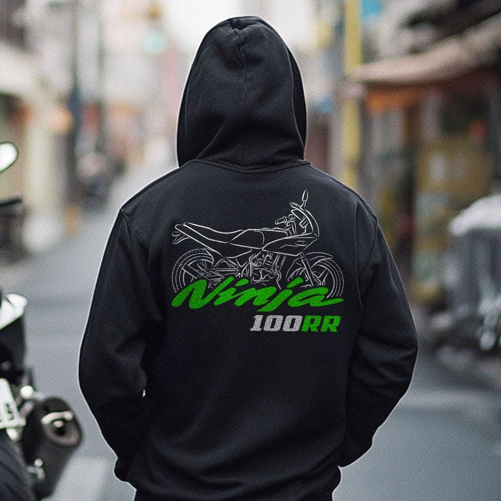 Kawasaki Ninja 100RR Inspired Hoodie - Motorcycle Sweatshirt for Riders