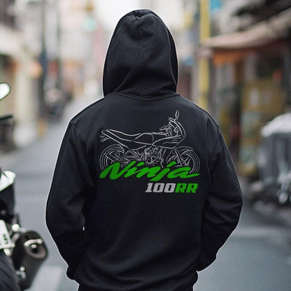 Kawasaki Ninja 100RR Inspired Hoodie - Motorcycle Sweatshirt for Riders