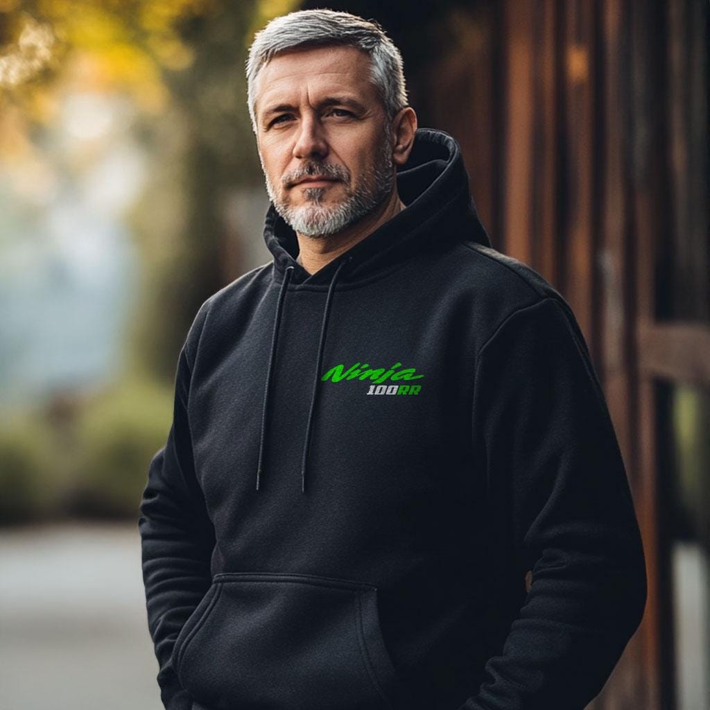 Kawasaki Ninja 100RR Inspired Hoodie - Motorcycle Sweatshirt for Riders