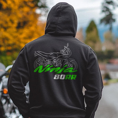 Kawasaki Ninja 80RR & AR80K Inspired Hoodie - Motorcycle Sweatshirt for Riders