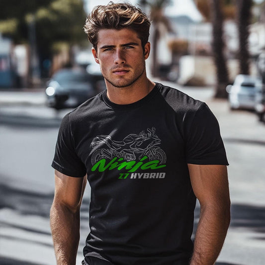 Kawasaki Ninja 7 Hybrid 2024 Inspired T-Shirt - Motorcycle Tee Shirt for Riders