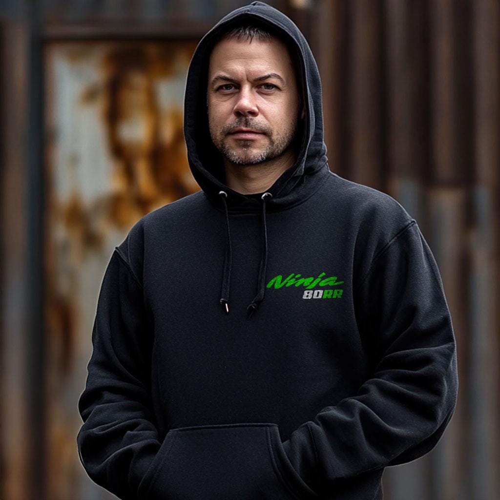 Kawasaki Ninja 80RR & AR80K Inspired Hoodie - Motorcycle Sweatshirt for Riders