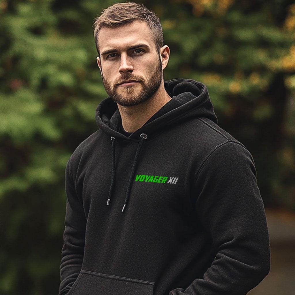 Kawasaki Voyager XII Inspired Hoodie - Motorcycle Sweatshirt for Riders