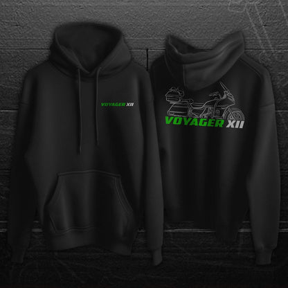 Kawasaki Voyager XII Inspired Hoodie - Motorcycle Sweatshirt for Riders