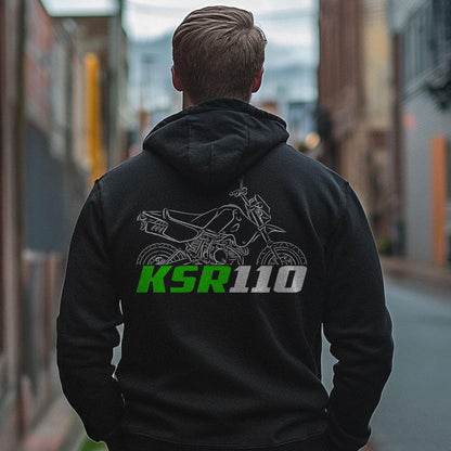 Kawasaki KSR110 Inspired Hoodie - Motorcycle Sweatshirt for Riders