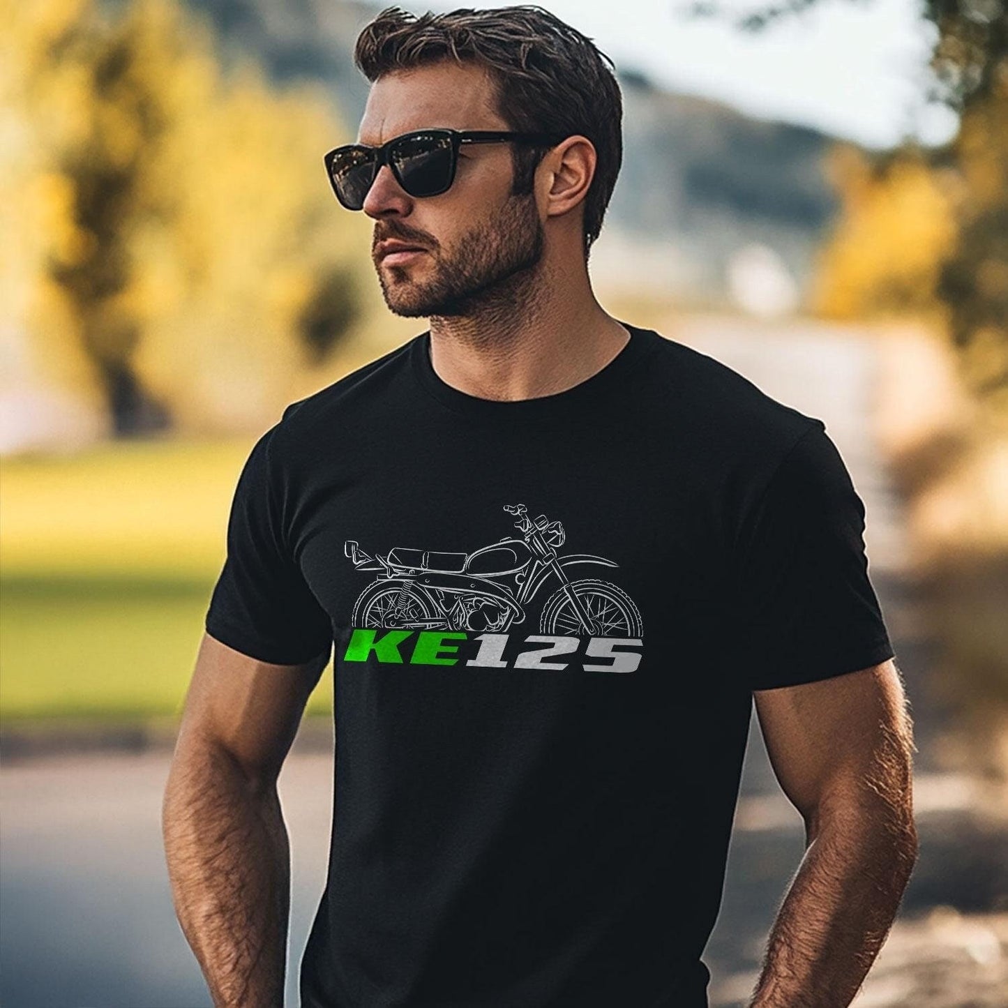 Kawasaki KE125 Inspired T-Shirt - Motorcycle Tee Shirt for Riders