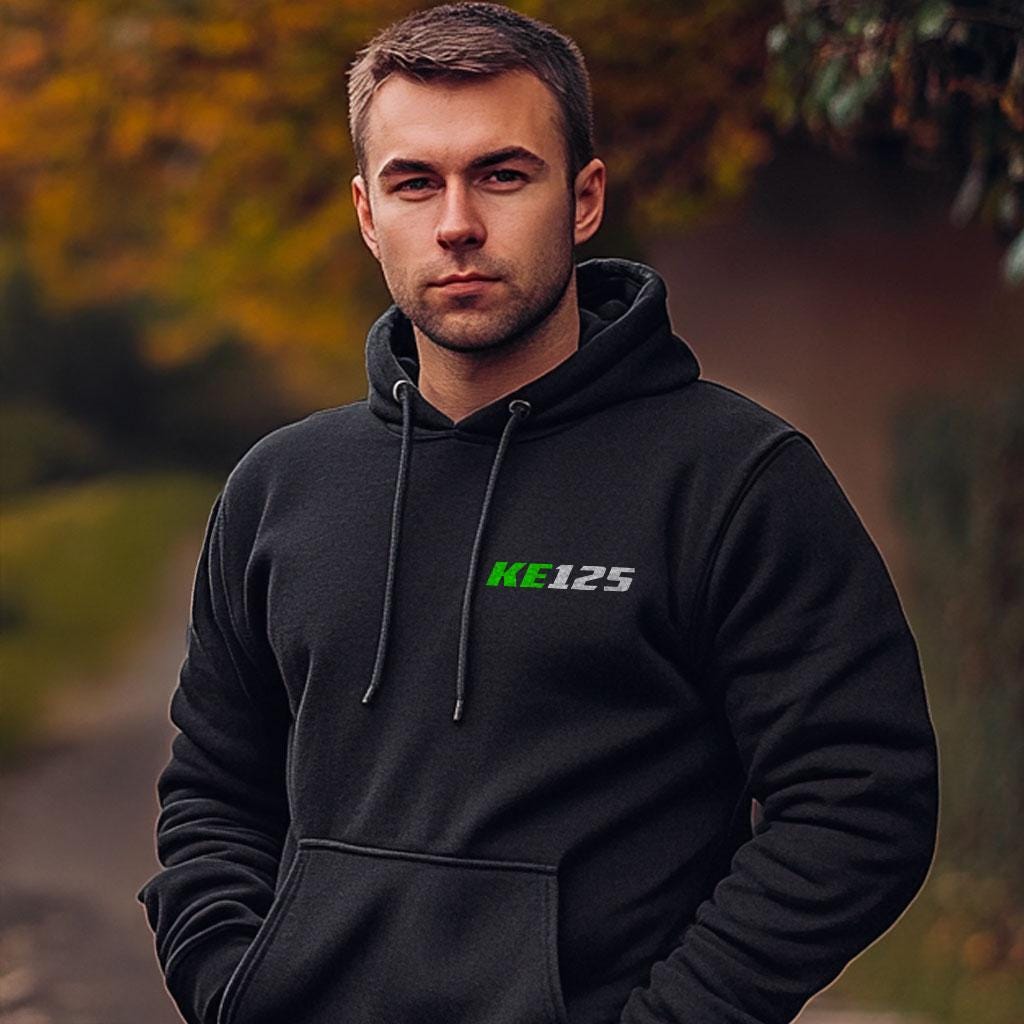 Kawasaki KE125 Inspired Hoodie - Motorcycle Sweatshirt for Riders