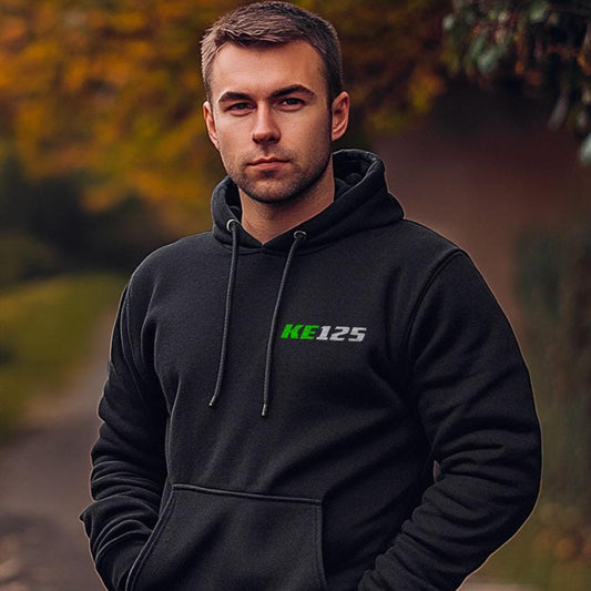 Kawasaki KE125 Inspired Hoodie - Motorcycle Sweatshirt for Riders