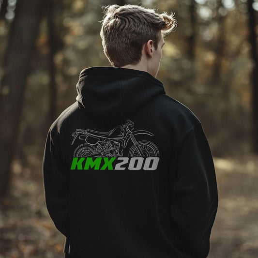 Kawasaki KMX 200 Inspired Hoodie - Motorcycle Sweatshirt for Riders
