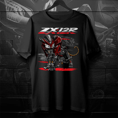 Kawasaki ZX12R Panther 2003-06 Inspired T-Shirt - Motorcycle Tee Shirt for Riders