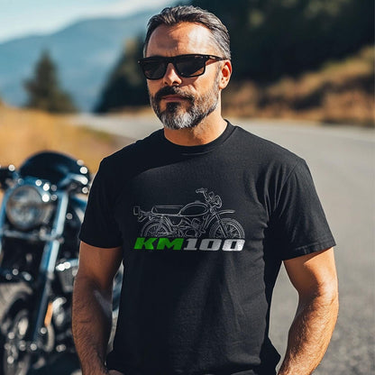 Kawasaki KM100 Inspired T-Shirt - Motorcycle Tee Shirt for Riders