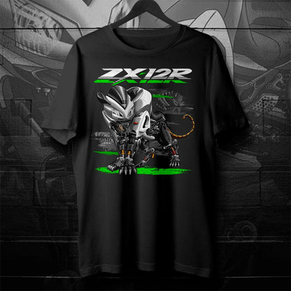 Kawasaki ZX12R Panther 2003-06 Inspired T-Shirt - Motorcycle Tee Shirt for Riders